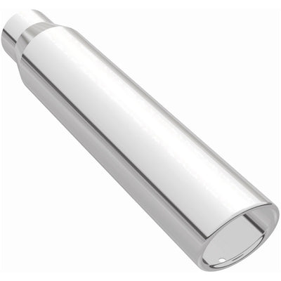 Chrome Exhaust Tip - Rolled Edge - 2.5" x 3.5" x 18" | MF35114