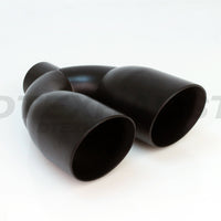 Black Powder Coated 3.5″ Dual Double Wall Angle - DT-25013BDLBK