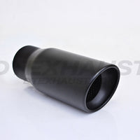 Black Powder Coated 4″x 9″ Resonated Slanted Tip - DT-24147BK