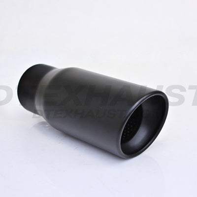 Black Powder Coated 4″x 9″ Resonated Slanted Tip - DT-24147BK