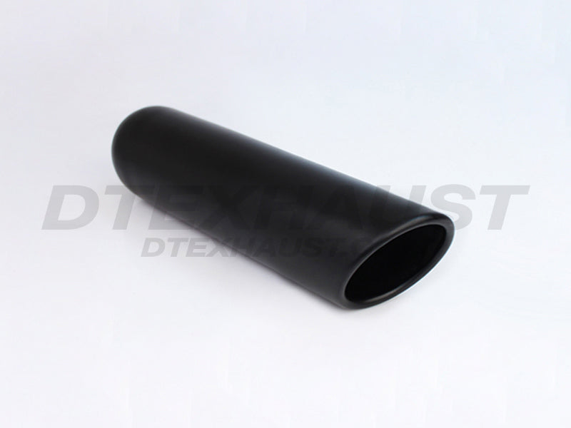 12″ Black Powder Coated 4″ Rolled Slant - DT-244012RBK