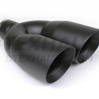 BLACK POWDER COATED DUAL 4” DOUBLE WALL PARALLEL - DT-25483BK