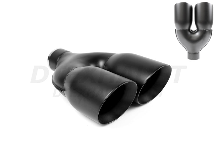 BLACK POWDER COATED DUAL 4” DOUBLE WALL PARALLEL - DT-25883BK