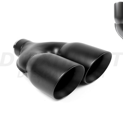 BLACK POWDER COATED DUAL 4” DOUBLE WALL PARALLEL - DT-25883BK