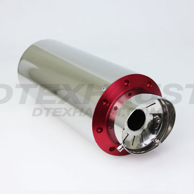 6" Round Adjustable Silencer (Red) - DTM-120R