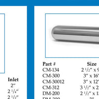 Farrow Chrome Mufflers - Dual Chrome Resonated Muffler